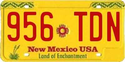 NM license plate 956TDN