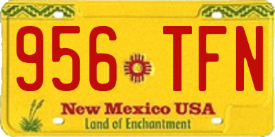 NM license plate 956TFN