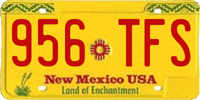 NM license plate 956TFS