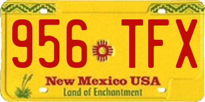 NM license plate 956TFX