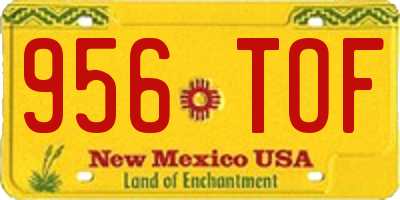 NM license plate 956TOF