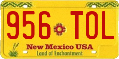NM license plate 956TOL