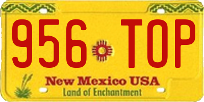NM license plate 956TOP