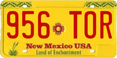 NM license plate 956TOR