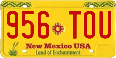 NM license plate 956TOU