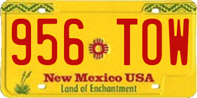 NM license plate 956TOW