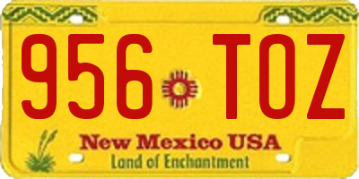 NM license plate 956TOZ