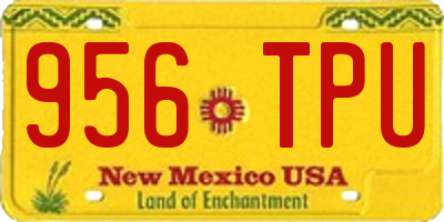 NM license plate 956TPU