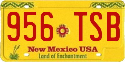 NM license plate 956TSB