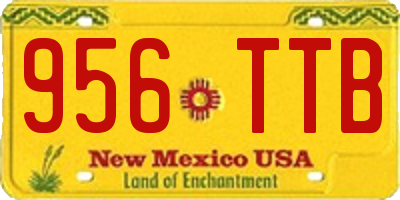 NM license plate 956TTB