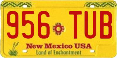 NM license plate 956TUB