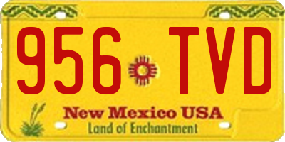 NM license plate 956TVD