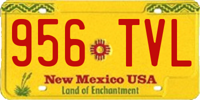 NM license plate 956TVL
