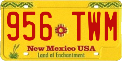 NM license plate 956TWM