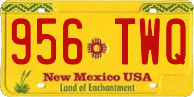 NM license plate 956TWQ