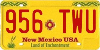 NM license plate 956TWU