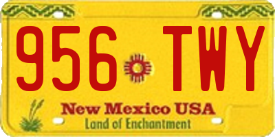 NM license plate 956TWY