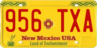 NM license plate 956TXA