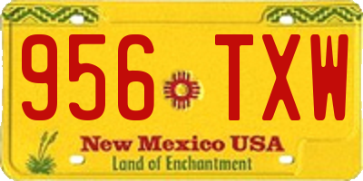 NM license plate 956TXW