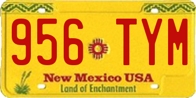 NM license plate 956TYM