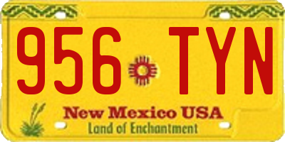 NM license plate 956TYN