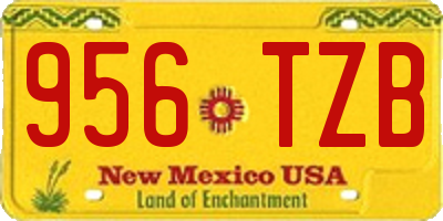 NM license plate 956TZB