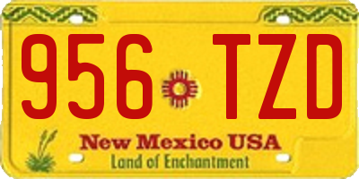 NM license plate 956TZD