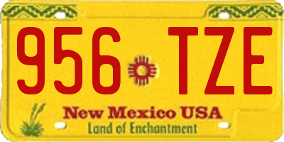 NM license plate 956TZE