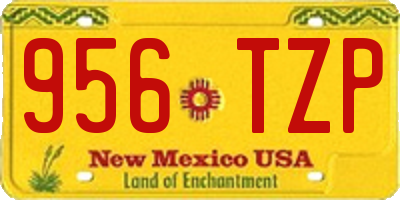 NM license plate 956TZP
