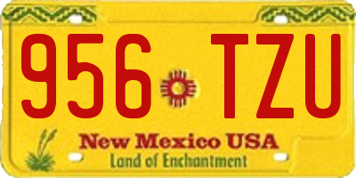 NM license plate 956TZU