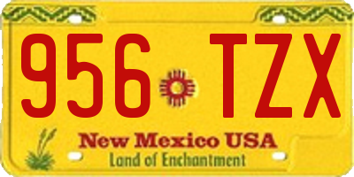 NM license plate 956TZX