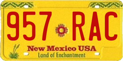 NM license plate 957RAC