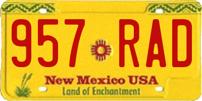 NM license plate 957RAD