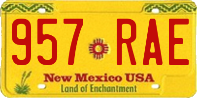 NM license plate 957RAE