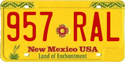 NM license plate 957RAL