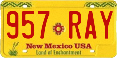 NM license plate 957RAY
