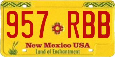 NM license plate 957RBB