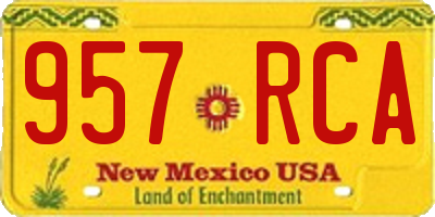NM license plate 957RCA