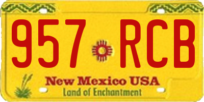 NM license plate 957RCB