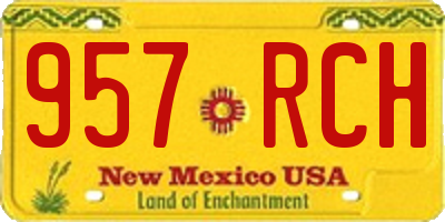 NM license plate 957RCH