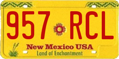 NM license plate 957RCL