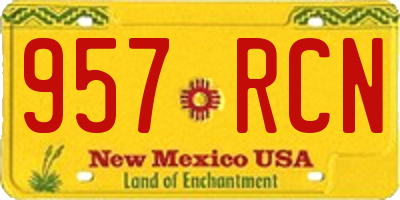 NM license plate 957RCN