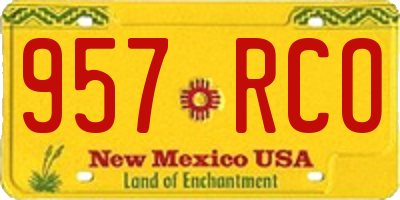 NM license plate 957RCO