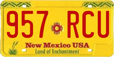 NM license plate 957RCU
