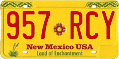 NM license plate 957RCY
