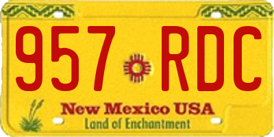 NM license plate 957RDC