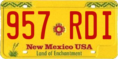 NM license plate 957RDI