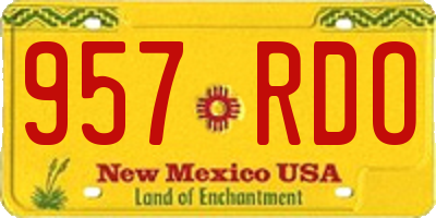 NM license plate 957RDO