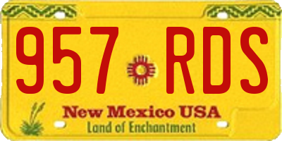 NM license plate 957RDS
