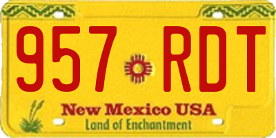 NM license plate 957RDT